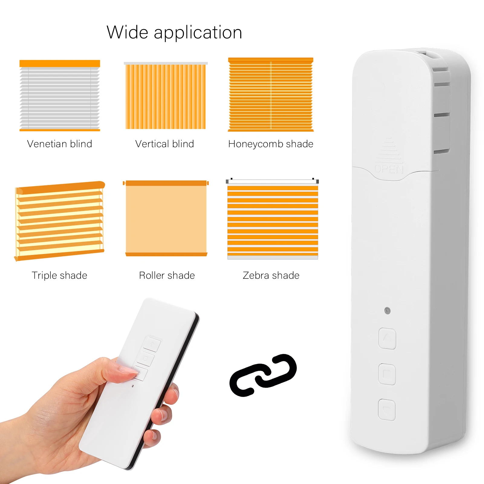 

Tuya WIFI M515EGWT Smart Motorized Chain Roller Blinds Drive Motor Pull Bead Curtain Motor Compatible with Alexa Google Home