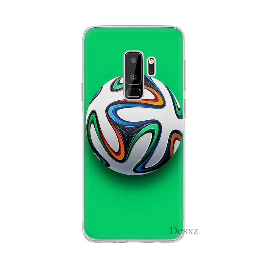 Phone Case Cover Football Soccer Ball On Water Burning Fire Sports For Samsung Galaxy S7 Edge S8 S9 Plus Cases TPU |