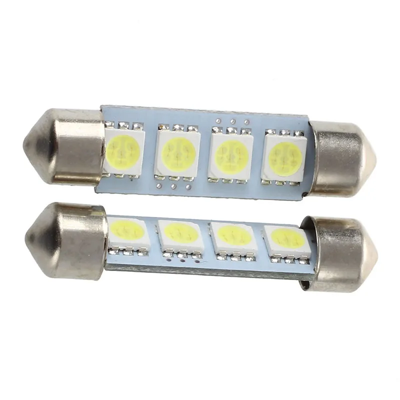2 White 4 SMD LED Festoon Interior Dome Bulb Light 41MM | Освещение