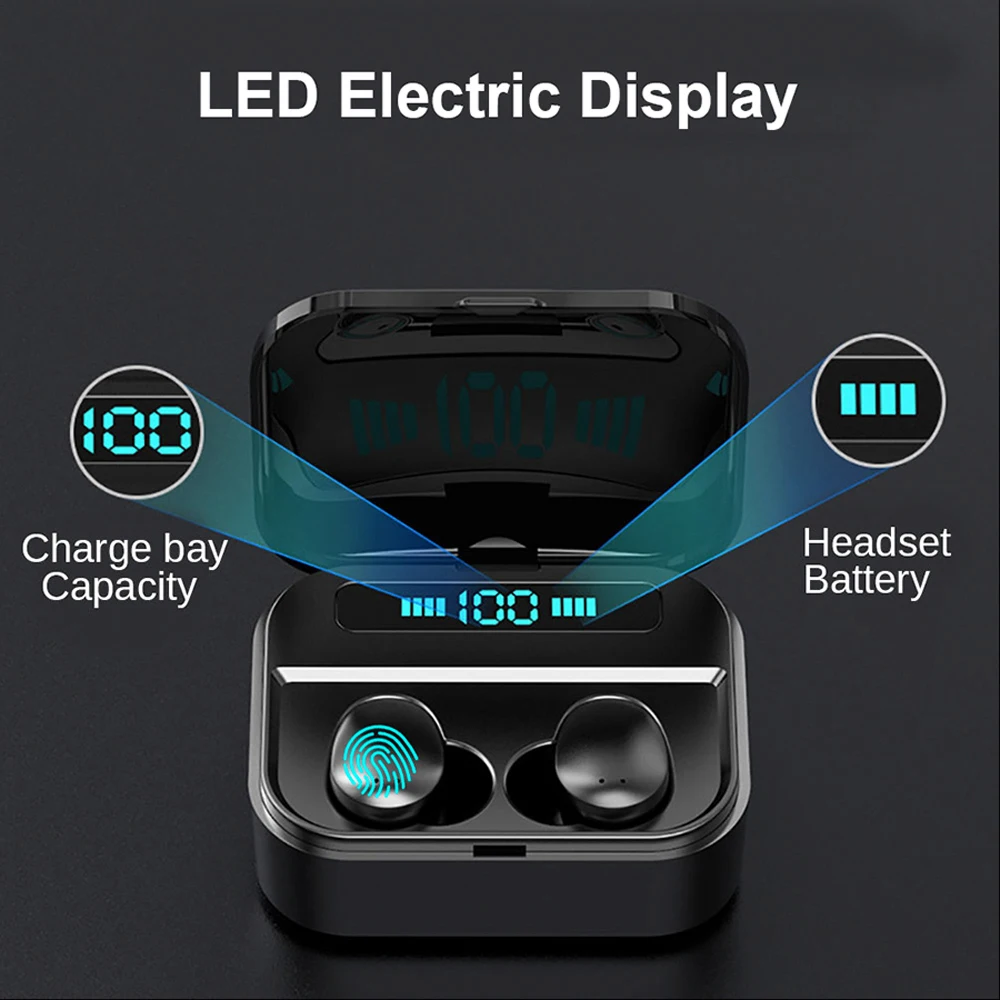 

5.0 Bluetooth Earphone IP7 Wireless Earphone 6D Stereo HiFi Wireless Earbus Gaming with Microphone