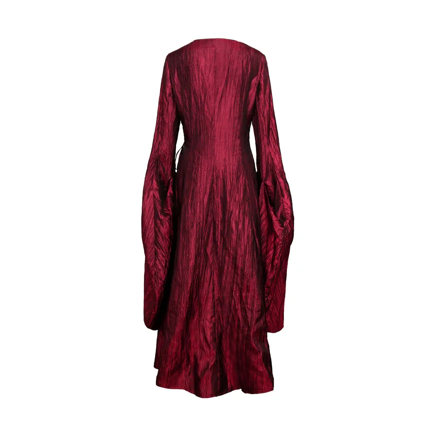 Популярный фильм Takerlama женское длинное красное платье халат для Хэллоуина