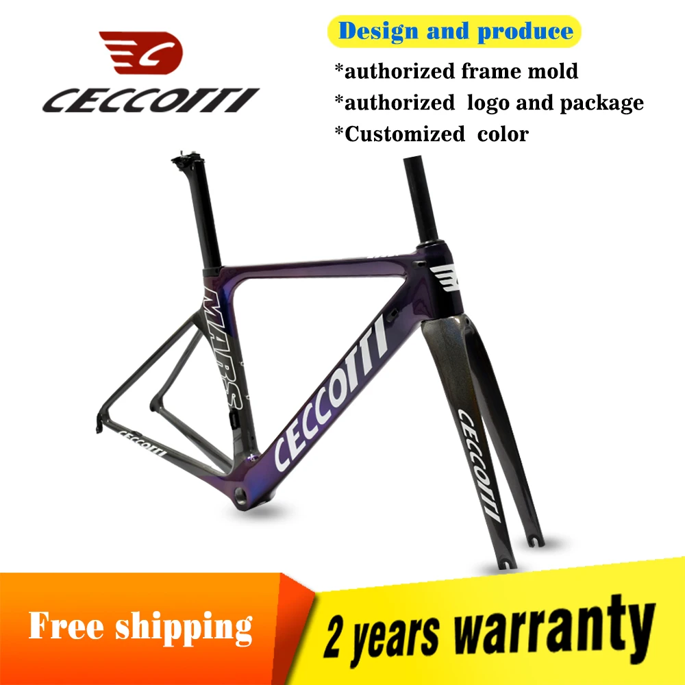 

DC006 ceccotti carbon road frame Toray T800 frame carbon bike frame BSA bike accessories custom designs