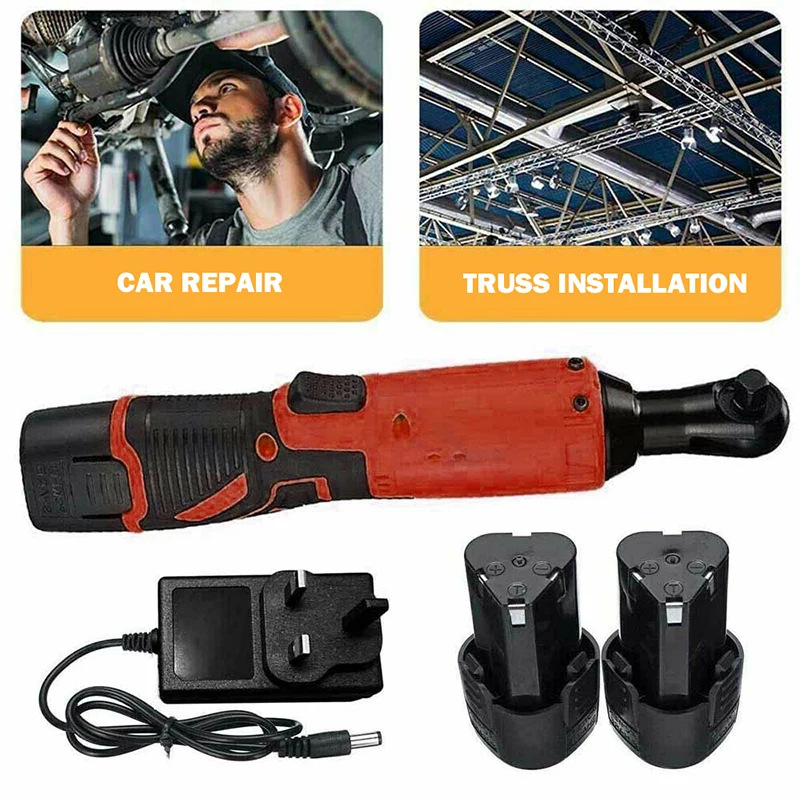 12 V 3/8 ''электрический ключ с трещоткой прямым углом 90 градусов беспроводной