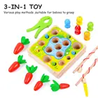 Деревянные игрушки Монтессори для детей, игрушка в виде моркови, развивающая игрушка, смешные интерактивные игрушки для детей