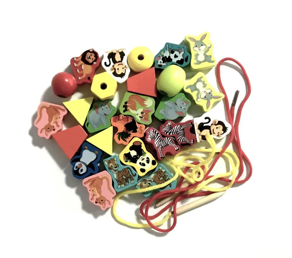 26 шт. деревянные игрушки детские DIY Мультяшные фрукты животные нарезные бусины