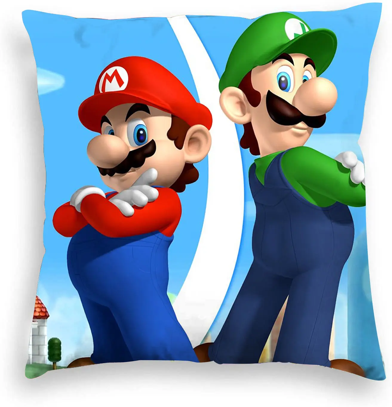 super mary series mario sofa pillow cover car living room pillow cover short plush peach skin plush pillow cover home free global shipping