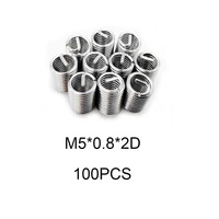 100pcs m50 82d silver thread repair insert kit set 304 stainless steel for hardware repair tools