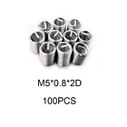 Набор вставок для ремонта серебряной резьбы M5 * 100 * 2D, 0,8 шт., нержавеющая сталь 304 для инструментов для ремонта оборудования