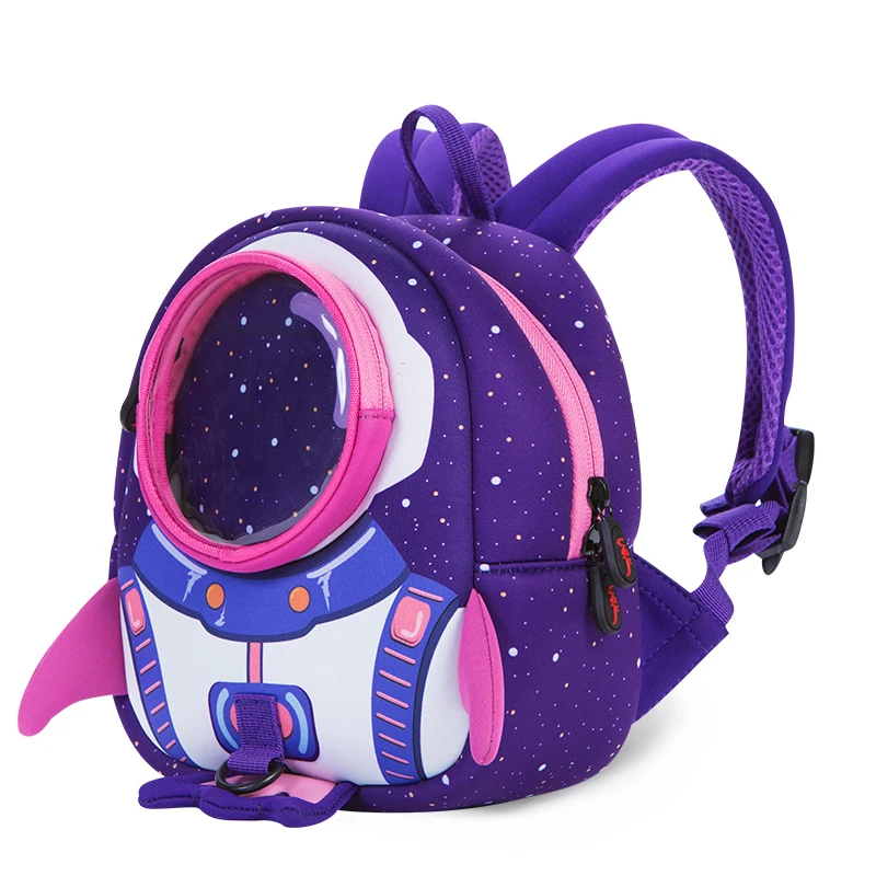 3D Children Creative Rocket School bags Cute Anti-lost Children's Backpack Schoolbag for Toddler Boys Girls Baby Small Bags
