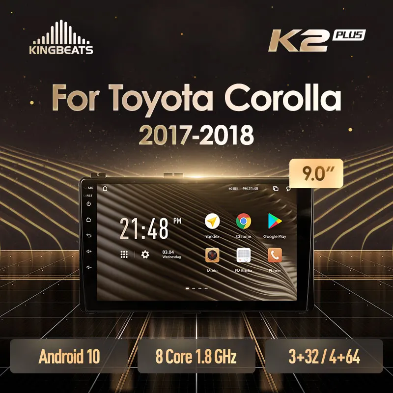 KingBeats штатное головное устройство For Toyota Corolla 11 Auris E180 2017 2018 автомагнитола на