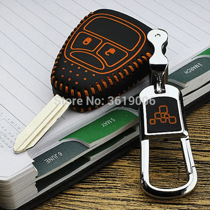 

LUCKEASY High Quality leather remote key Case Cover Holder For Jeep Compass Patriot Wrangler