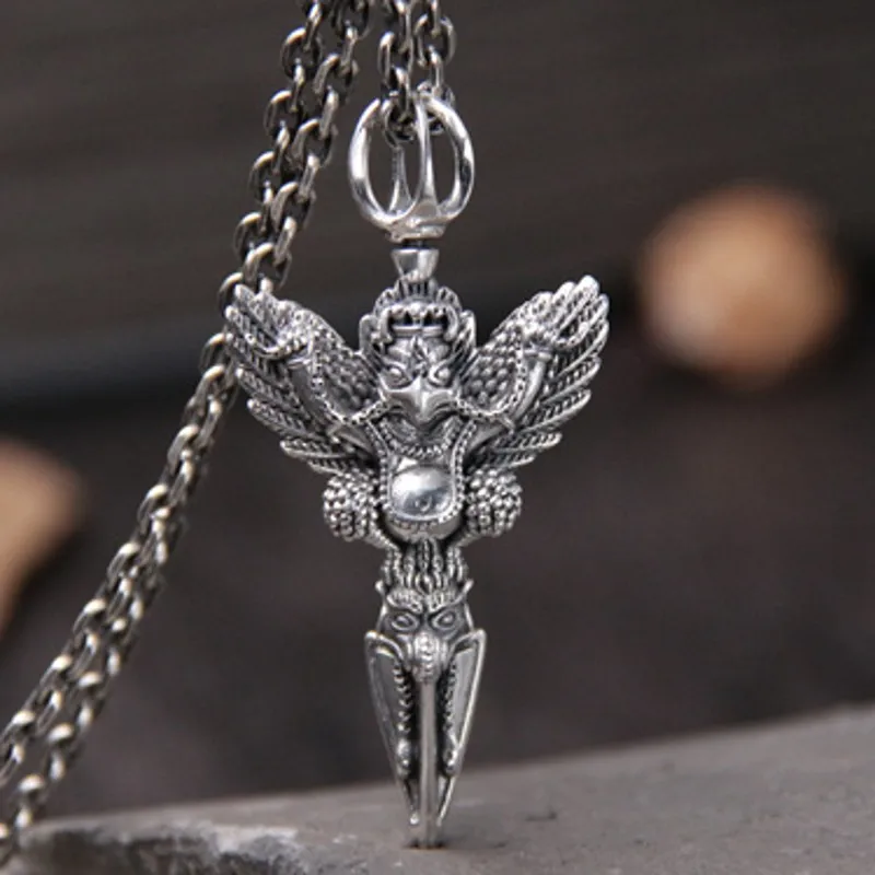 S925 серебряные ювелирные изделия Ретро Винтаж Крылья птица личность свитер цепь
