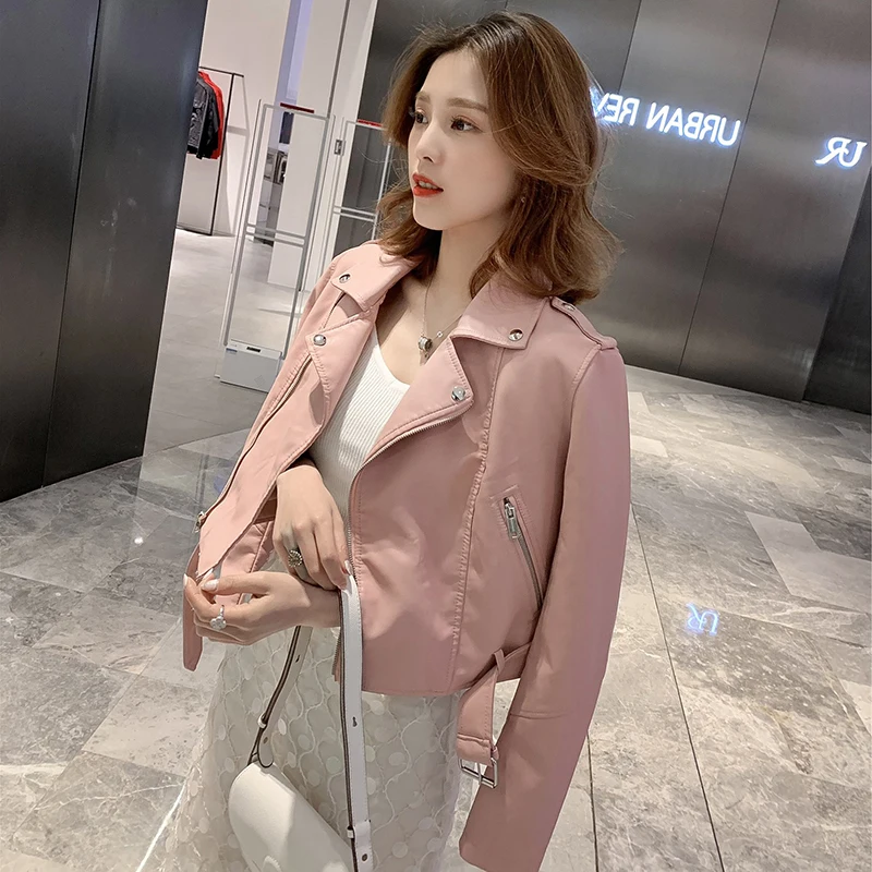 Женская зимняя куртка желтая красная черная Зеленая кожаная пальто локомотивов