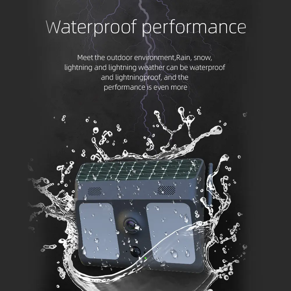 IP камера видеонаблюдения 1080P на солнечной батарее с датчиком движения|Камеры