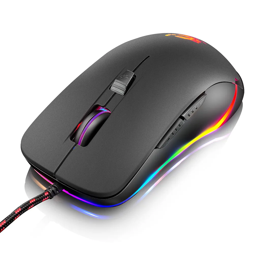 Resoulition Регулируемая V6 Проводная RGB светодиодный с подсветкой 4000DPI оптическая USB