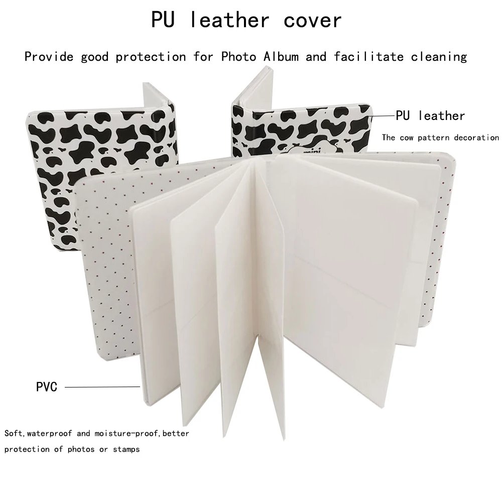 Фотоальбом Instax Mini с коровьим узором 64 кармана 3 дюйма | Дом и сад