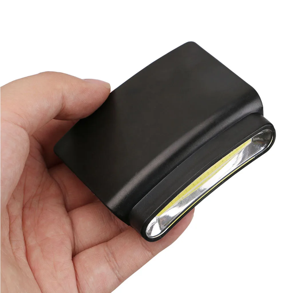 

Outdoor Clip On COB LED Visor Cap Light Battery Powered Hands Free Headlamp
