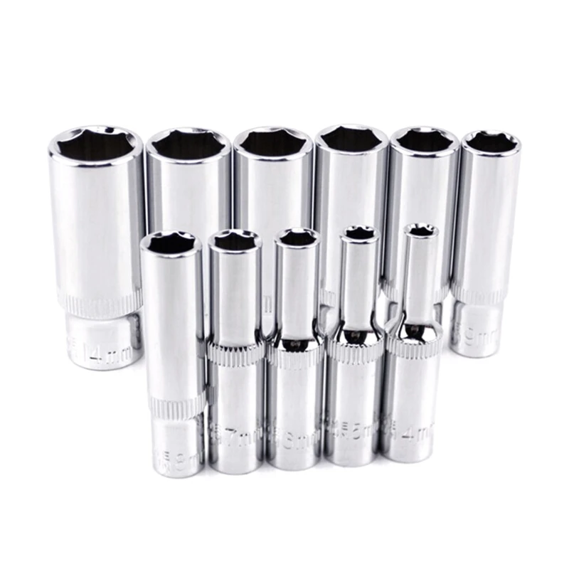 

11 Piece Socket Accessory Set - Premium chromium Vanadium Steel with Mirror Finish - Includes Socket Adapters Extensions