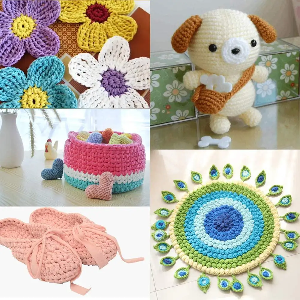 

11pcs Knitting Tool Set With Pink Leaf Storage Bag TPR Aluminum Crochet Crochet With Non-slip Soft Handle