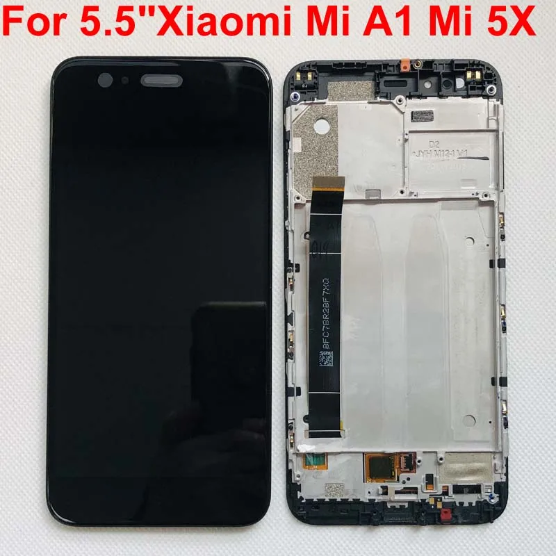 100% оригинал для 5 &quotXiaomi Mi A1 MiA1 ЖК экран дисплей + сенсорный дигитайзер Рамка Xiaomi 5X