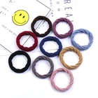 2 шт.лот популярные простые базовые повязки для волос для женщин и девочек красочные эластичные резинки для волос модные аксессуары для волос повязка на голову для конского хвоста