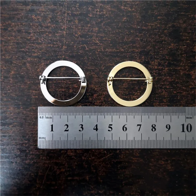 1 шт. 31 мм Высококачественная медная круглая брошь булавки с никелевым