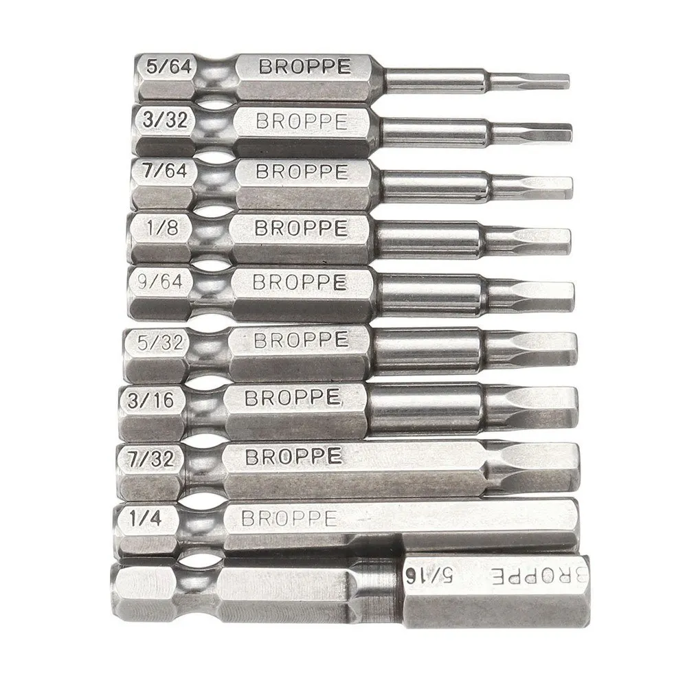 Hex Head Allen Wrench Drill Bit Set Quick Release Magnetic Screwdriver Tip Long Bits 10pcs | Инструменты