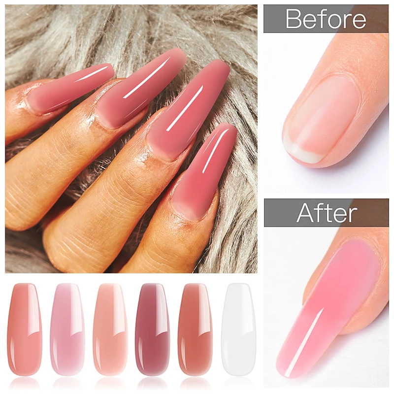 Набор для маникюра Poly UV Gel Kit 30 мл с насадками для наращивания ногтей и инструментами для создания искусства на ногтях.
