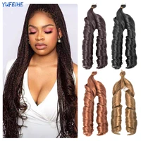 spiral curls synthetic braiding hair pre stretched crochet hair for women loose wave hair extensions high temperature ombre hair