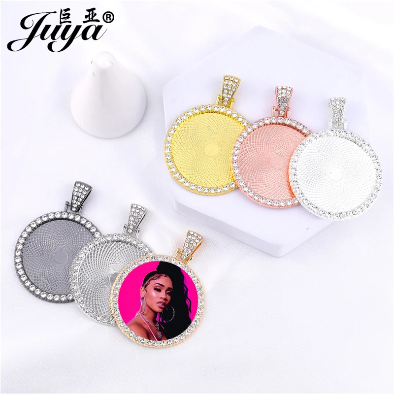 

30PCS Blank Cabochon Pendant Bases Crystal Rhinestone Bezel 25/30mm For DIY Charms Designs Jewelry Making Accessories Wholesales