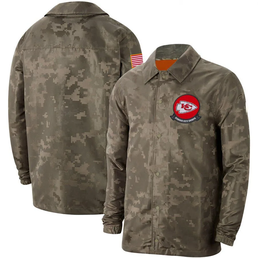 

Kansas City Men's Camo Chiefs Salute to Service Sideline Full Zip Lightweight Jacket