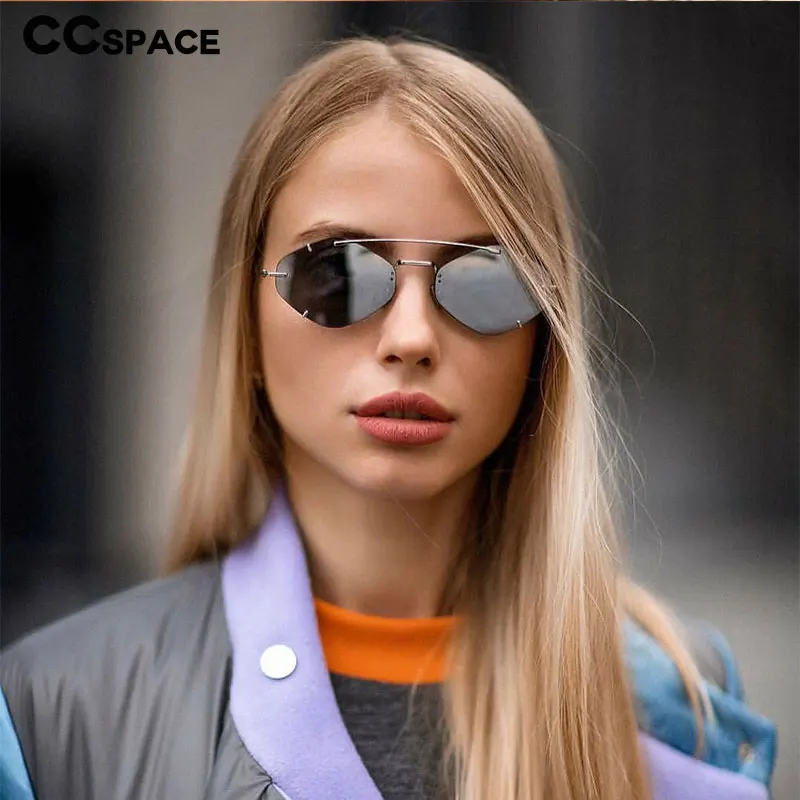 47265 многоугольные солнцезащитные очки без оправы для мужчин и женщин с