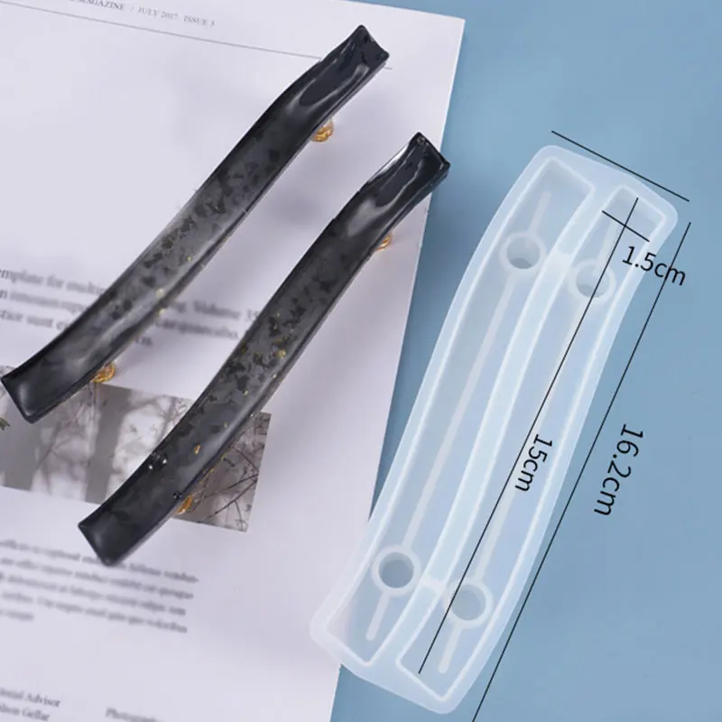 

2020 New Crystal Epoxy Mold Classic DIY Silicone Mold Handle Ornament Resin Fruit Tray Handle Resin Bending Decorative Handle