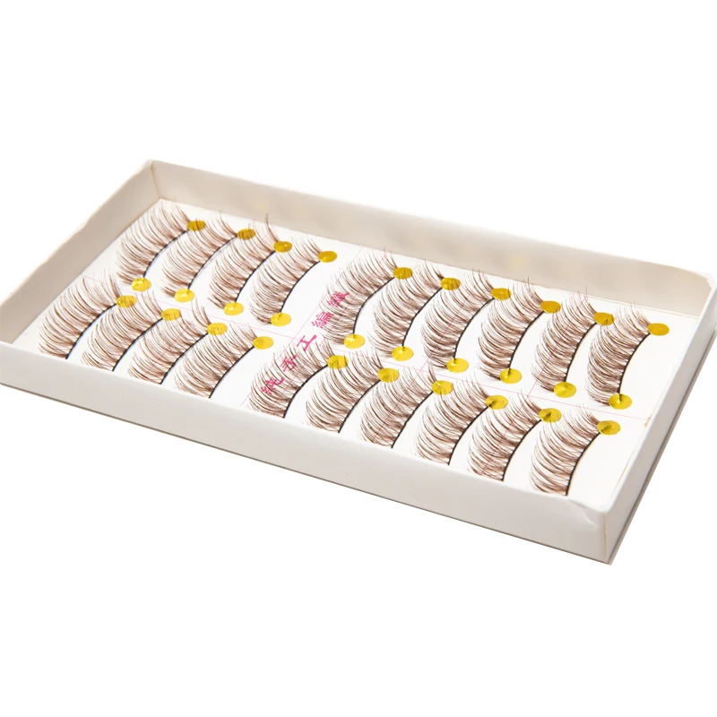 Косметика натуральные 10 пар Макияж Накладные ресницы наращивание ресниц