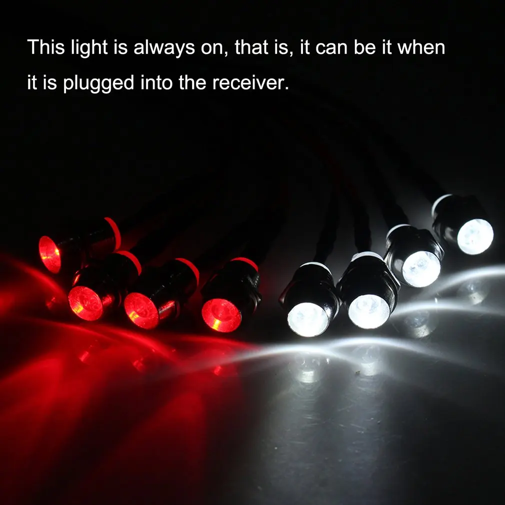 8pcs Remote Control Climbing Car LED Lights Flat Sports Rc Lightscar Parts | Игрушки и хобби