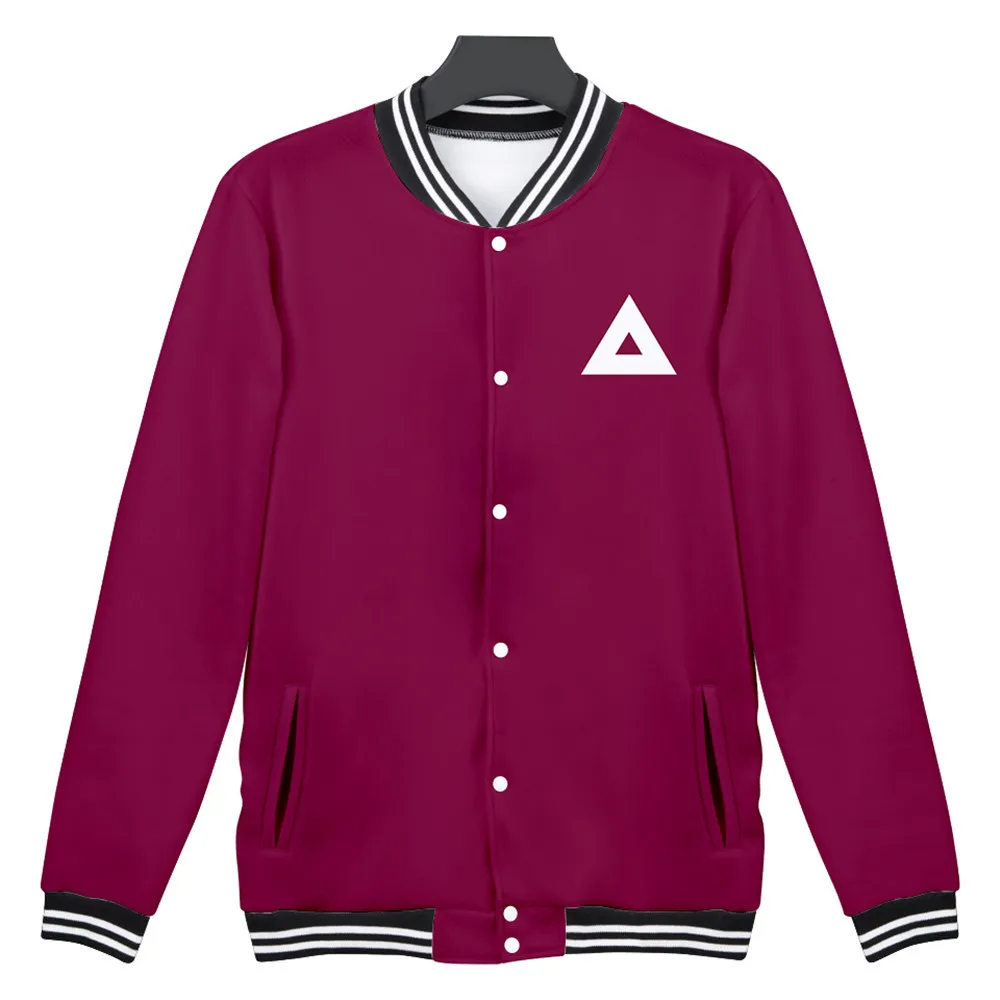 

Squid Game 3D Baseball Jacket Men Women Unisex Streetwear Casual Hip Hop Sweatshirts Autumn Winter Boys Girls Outwear Coats tops