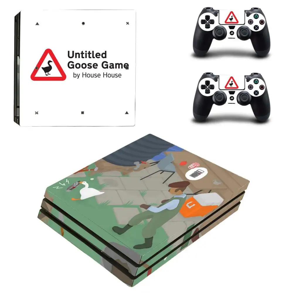 

Стикер в стиле гуся для консоли Sony Playstation 4 Pro и 2 контроллера