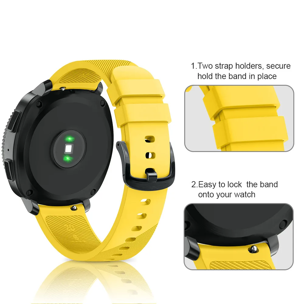 Большой/маленький размер 20 мм ширина для Samsung Gear спортивный ремешок часов с металлической пряжкой