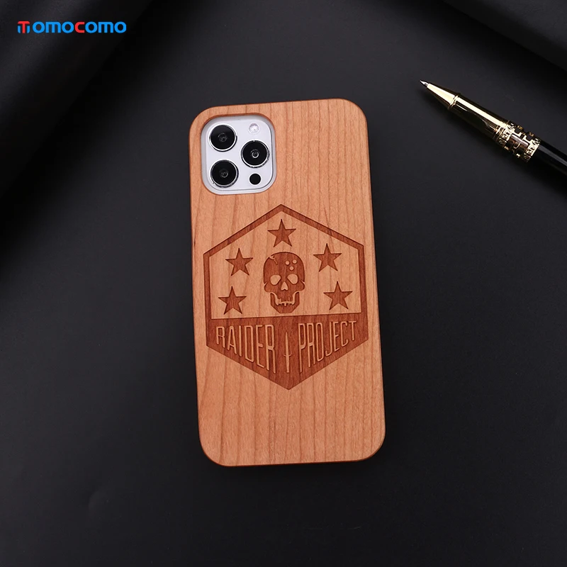 

Creative Skull Dragon Natural Wood Phone Case Funda For iPhone 11 12 Pro 7 7Plus 8 8Plus XR X XS Max Mini Carved phone Coque
