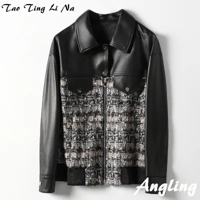 Лидирующий бренд весна 2020 женские из натуральной овечьей кожи куртка H18 высокого