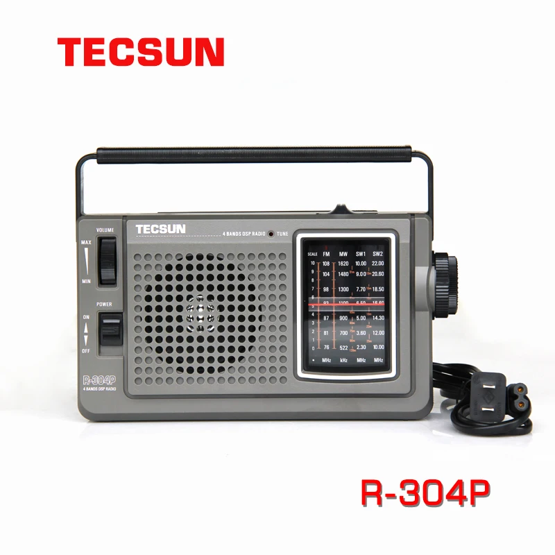TECSUN R-304 R-304P Высокочувствительный fm-радио MW/SW радиоприемник со встроенным динамиком