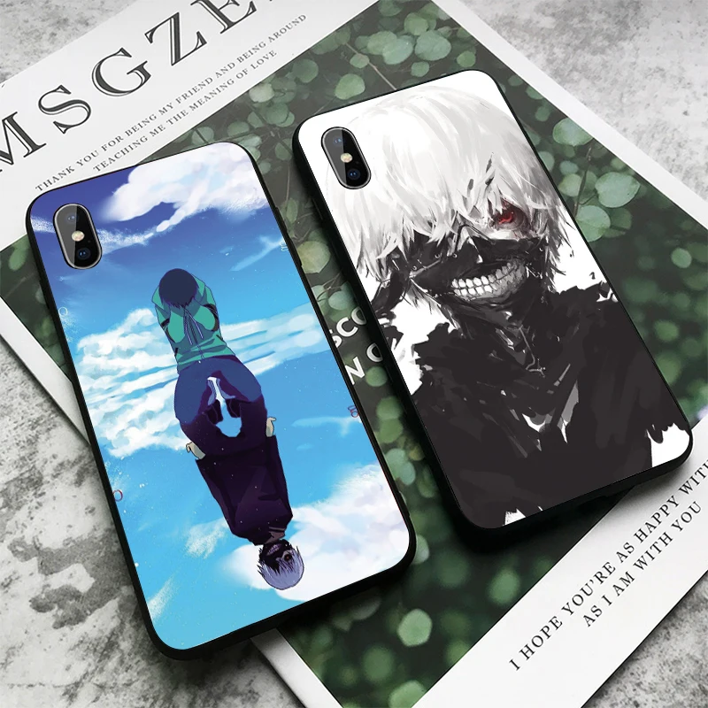 Анимация Токийский Гуль мягкий чехол для телефона из ТПУ iPhone 11 Pro Max X XS XR 8 7 6 5 s Plus