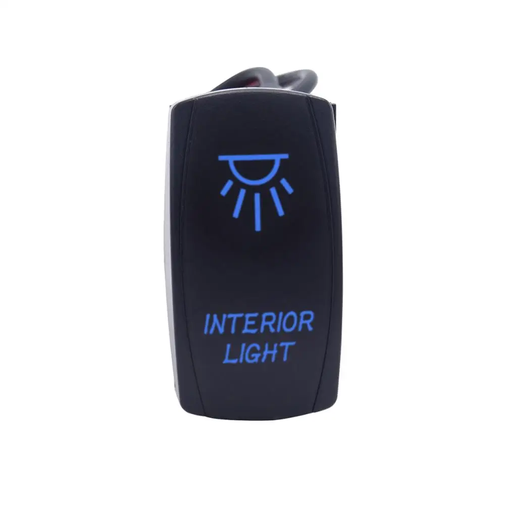 Лазерный рокерный переключатель с подсветкой 20 А 12 В светильник для салона