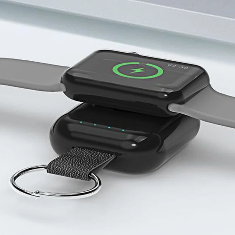 External Battery For Apple Watch 1 2 3 Wireless Charger Power Bank 700Mah Portable Travel Outdoor Qi Charging | Электроника