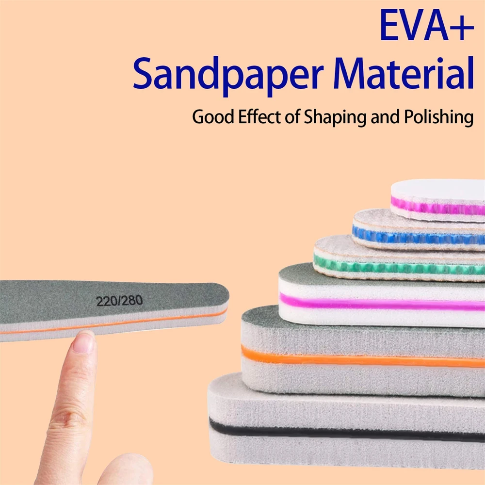 

8Pc smoothing polishing nail files manicure in acrylic gel Buffing Pedicure Manicure Surface Sponge Nail Art Care Tools