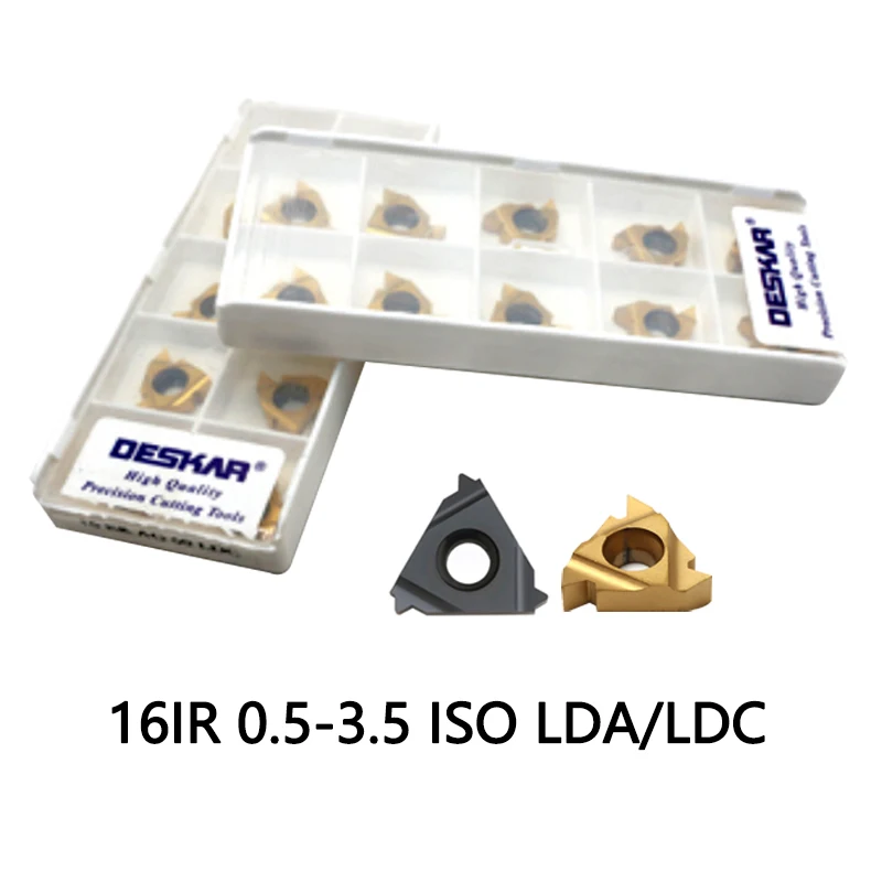 10 шт. твердосплавные вставки для поворотных инструментов 16IR 1 5 iso 0 75 25 2 3 ISO LDA