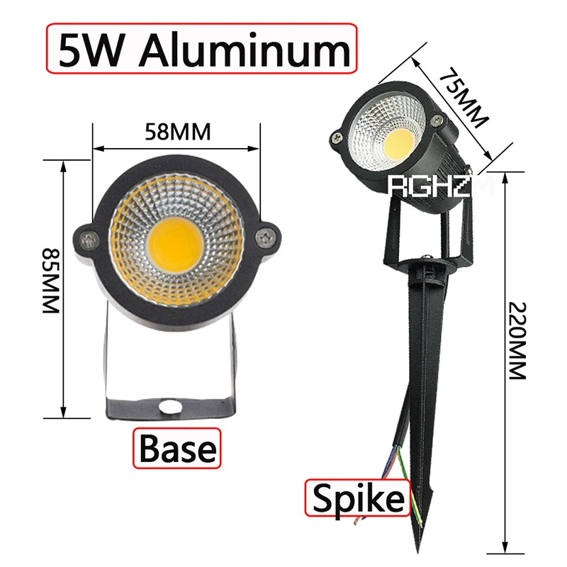 Новый стиль свет для сада COB Светодиодная лампа газона 220 В 110 в 12