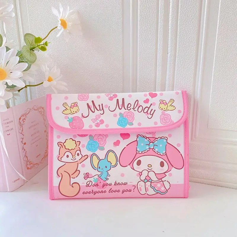 

Travel Passport Cover PU Leather My Melody Cinnamoroll PomPomPurin ID Credit Card Holder Portable Card Wallet Kuromi Wallet