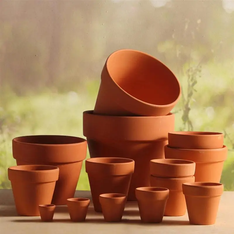 

10pcs Small Red Ceramic Flower Pot Terracotta Pot Clay Ceramic Pottery Planter Cactus Flower Pots Succulent Nursery Pots