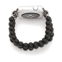 retro buddha beads elastic bracelet belt for apple watch band 38mm 40mm 42mm 44mm watchbands iwatch strap series 2 3 4 5 6 se